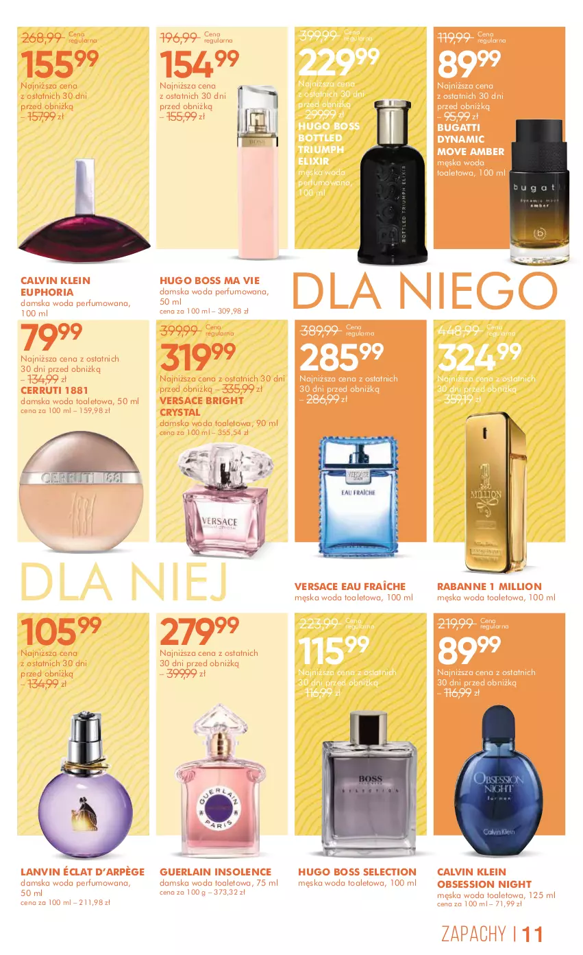 Gazetka promocyjna Super Pharm - Gazetka - ważna 27.06 do 18.07.2025 - strona 11 - produkty: Calvin Klein, Cerruti, Guerlain, Hugo Boss, Lanvin, Lion, Perfum, SESSIO, Versace, Woda, Woda perfumowana, Woda toaletowa
