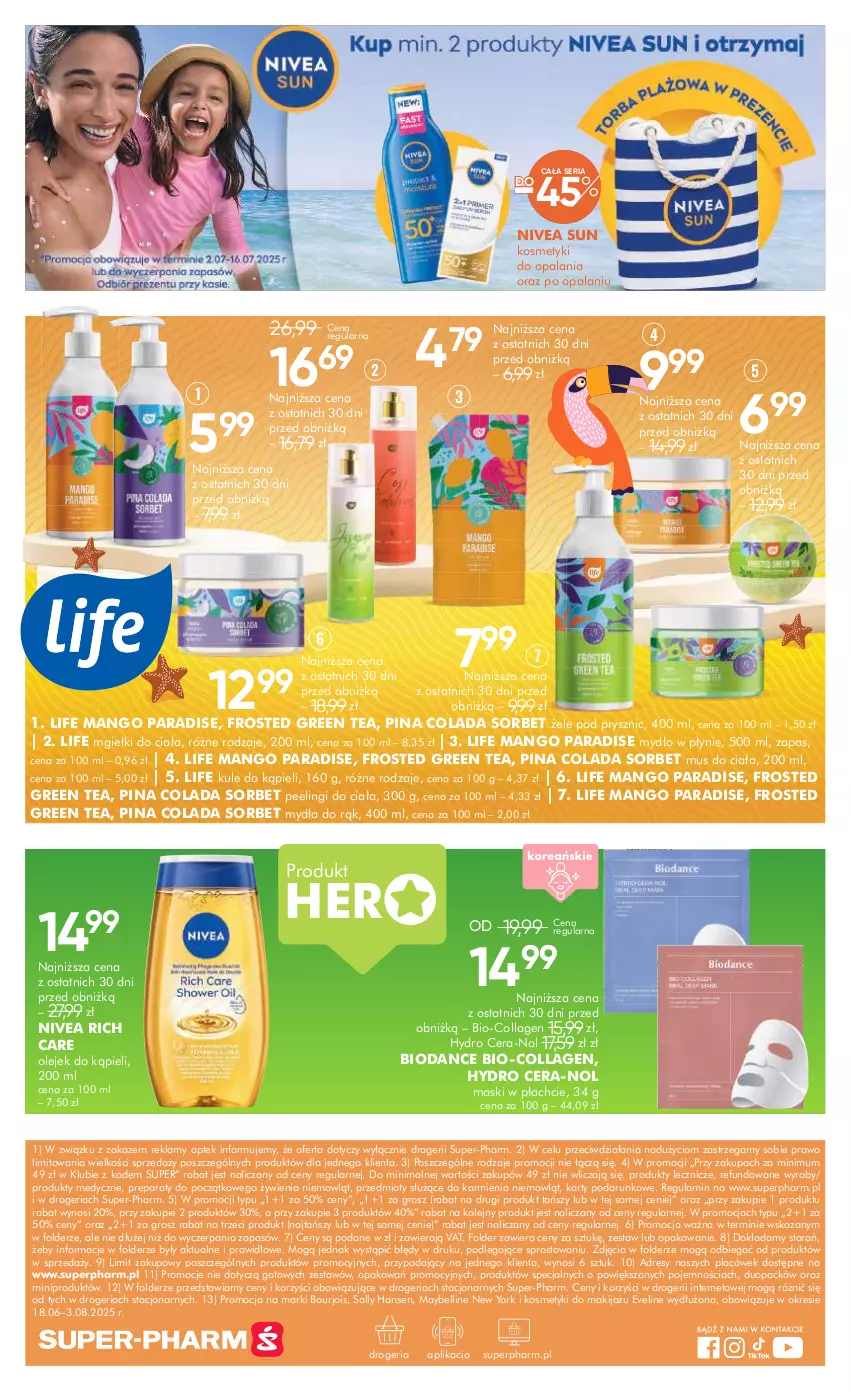 Gazetka promocyjna Super Pharm - Gazetka - ważna 27.06 do 18.07.2025 - strona 20 - produkty: Bell, Bourjois, Dres, Eveline, Karmi, Makijaż, Mango, Maybelline, Mus, Mydło, Mydło w płynie, Nivea, Olej, Peeling, Sally Hansen, Ser, Znicz