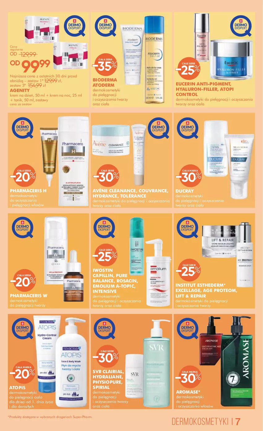 Gazetka promocyjna Super Pharm - Gazetka - ważna 27.06 do 18.07.2025 - strona 7 - produkty: Acer, Atoderm, Avène, Bioderma, Control, Ducray, Dzieci, Emolium, Iwostin, Kosmetyki do pielęgnacji, Krem na dzień, Krem na noc, Pharmaceris, Pur, Ser, SVR, Tonik, Top
