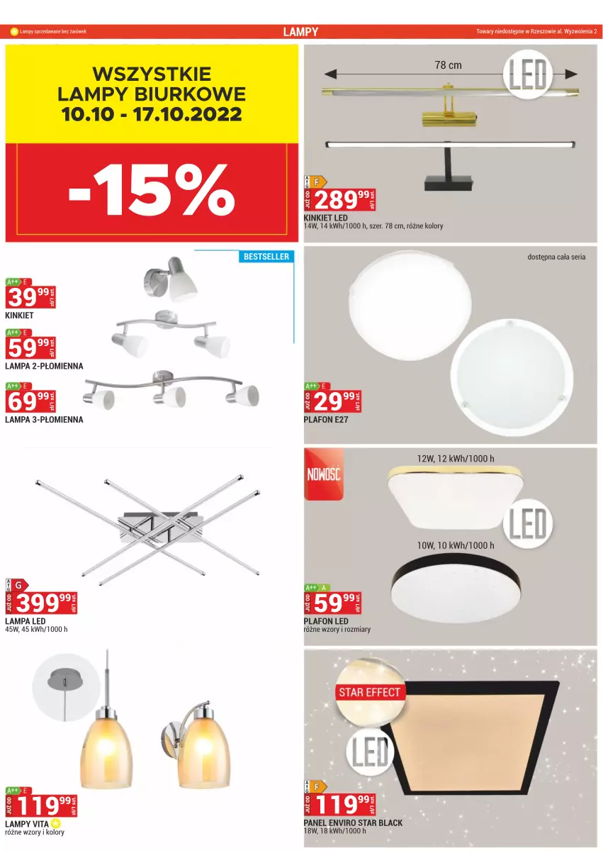 Gazetka promocyjna Merkury Market - ważna 01.10 do 31.10.2022 - strona 4 - produkty: Lack, Lampa, Lampa LED, Plafon, Plafon LED, Ser