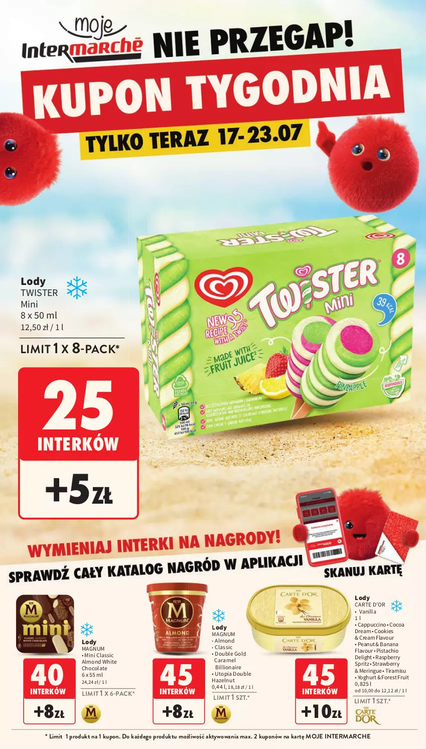 Gazetka promocyjna Intermarche - Gazetka Intermarche - ważna 17.07 do 23.07.2025 - strona 11 - produkty: Cappuccino, Lion, Lody, Top