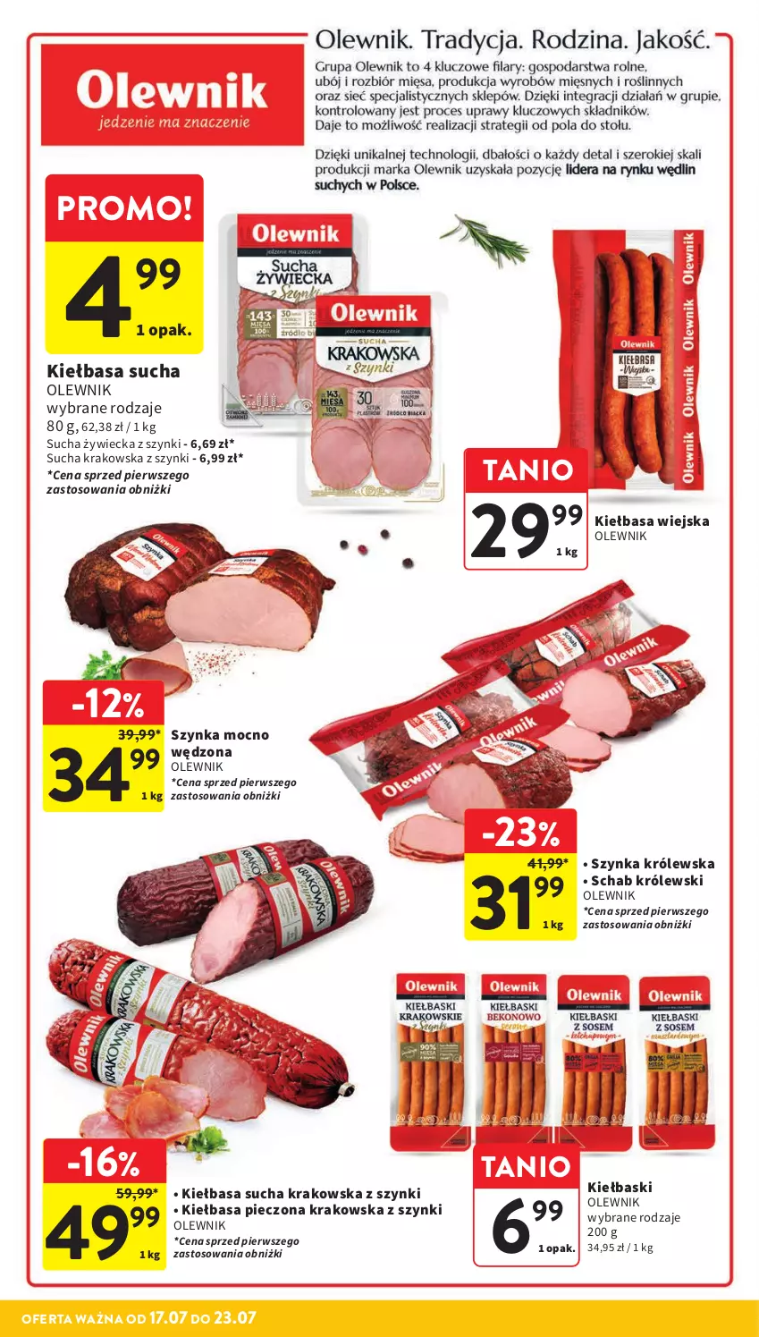 Gazetka promocyjna Intermarche - Gazetka Intermarche - ważna 17.07 do 23.07.2025 - strona 19 - produkty: Kiełbasa, Kiełbasa wiejska, Królewski, Olewnik, Piec, Szynka, Szynka Królewska