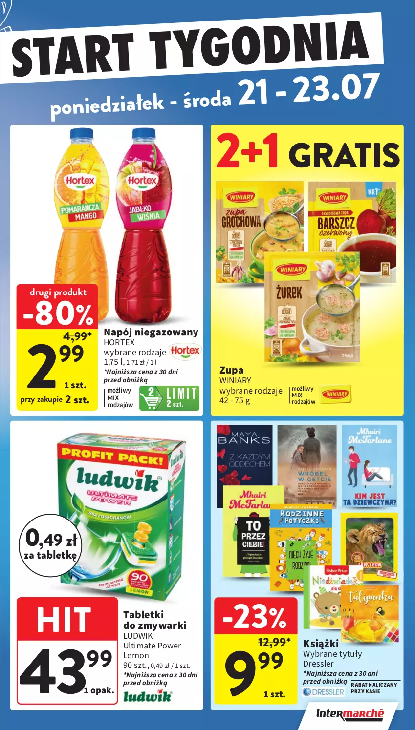 Gazetka promocyjna Intermarche - Gazetka Intermarche - ważna 17.07 do 23.07.2025 - strona 40 - produkty: Dres, Gra, Hortex, Ludwik, Napój, Tablet, Tabletki do zmywarki, Winiary, Zmywarki, Zupa