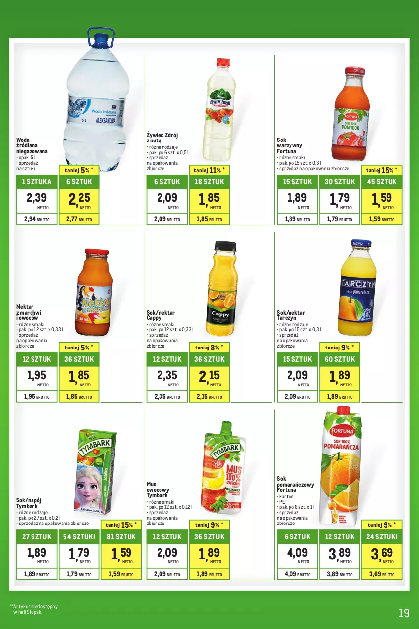 Gazetka promocyjna Makro - Kupujesz więcej płacisz mniej - oferta z alkoholem - ważna 01.07 do 31.07.2023 - strona 19 - produkty: Cappy, Fortuna, LANA, Mus, Napój, Nektar, Sok, Sok pomarańczowy, Tymbark, Woda