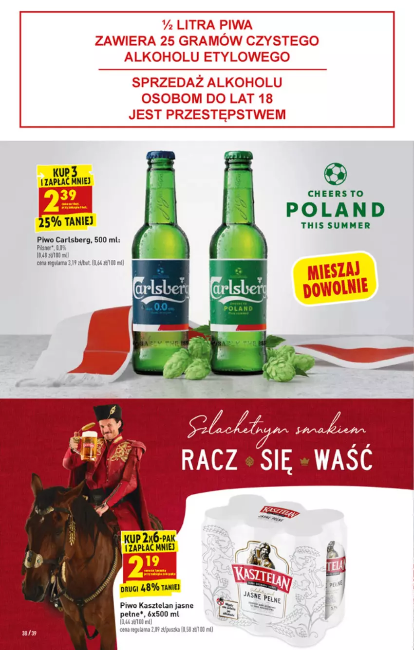 Gazetka promocyjna Biedronka - W tym tygodniu - ważna 21.06 do 27.06.2021 - strona 38 - produkty: Carlsberg, Kasztelan, Piwo