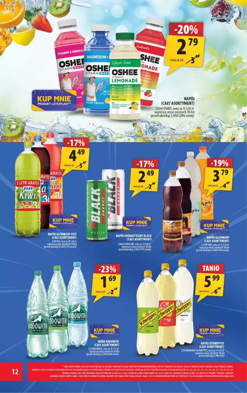 Gazetka promocyjna Arhelan - Gazetka - ważna 24.10 do 02.11.2025 - strona 12 - produkty: Fa, Napój, Oshee, Rum