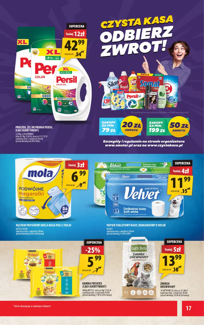 Gazetka promocyjna Arhelan - Gazetka - ważna 24.10 do 02.11.2025 - strona 17 - produkty: Bell, Friskies, Mola, Persil, Pur, Purina