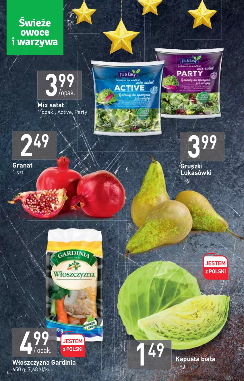 Gazetka promocyjna Stokrotka - Supermarket - ważna 02.12 do 08.12.2021 - strona 8 - produkty: Gra, Granat, Gruszki, Sałat