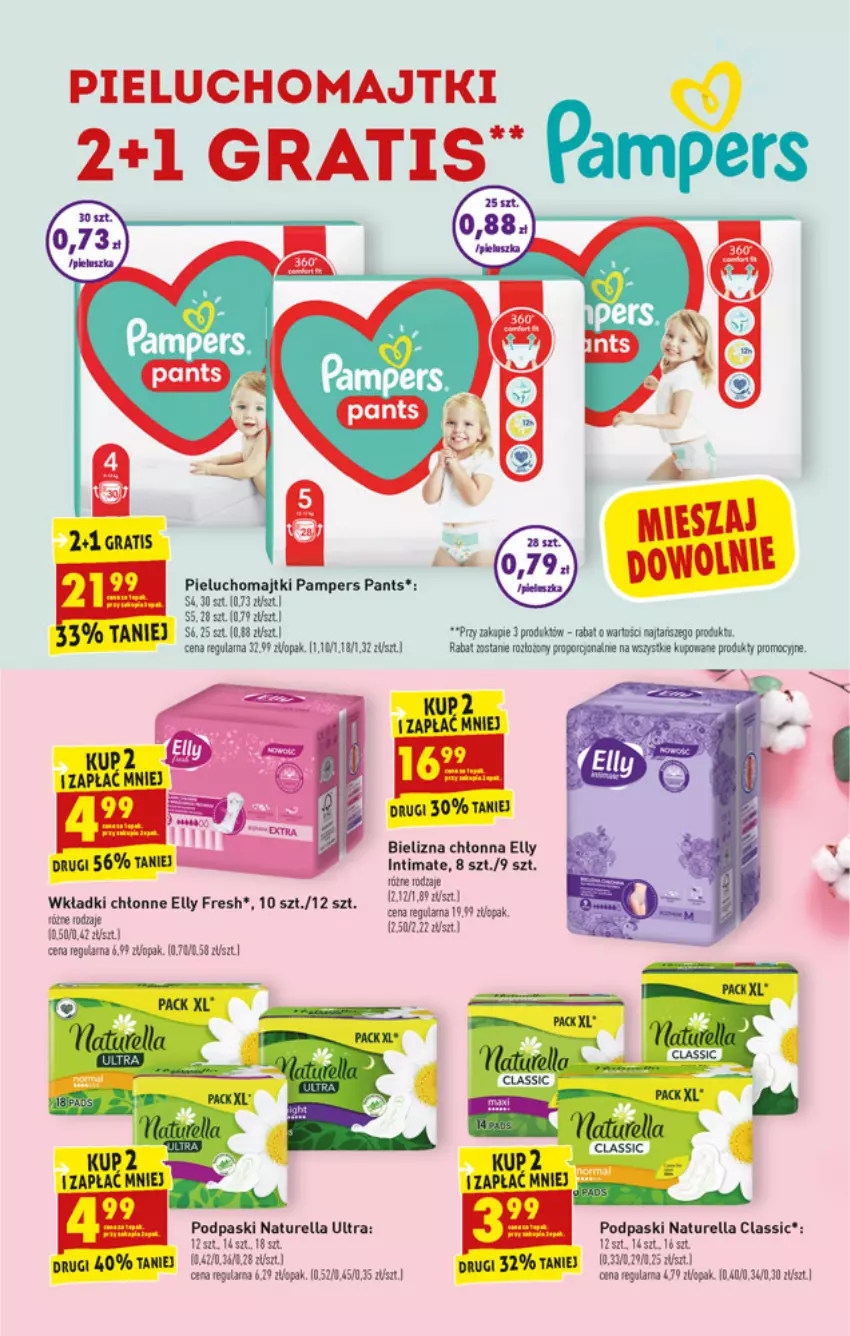 Gazetka promocyjna Biedronka - W tym tygodniu - ważna 19.07 do 24.07.2021 - strona 45 - produkty: Bielizna, Gala, Majtki, Naturell, Naturella, Pampers, Pieluchomajtki, Podpaski, Por, Wkładki