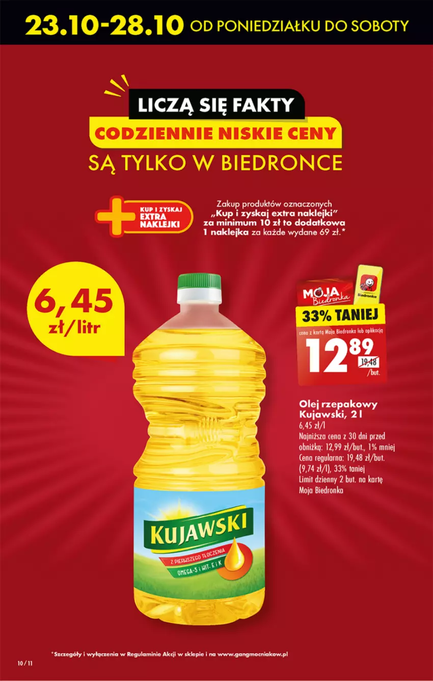 Gazetka promocyjna Biedronka - Od poniedzialku - ważna 23.10 do 28.10.2023 - strona 10 - produkty: Dron, Fa, Klej, Kujawski, Olej, Olej rzepakowy