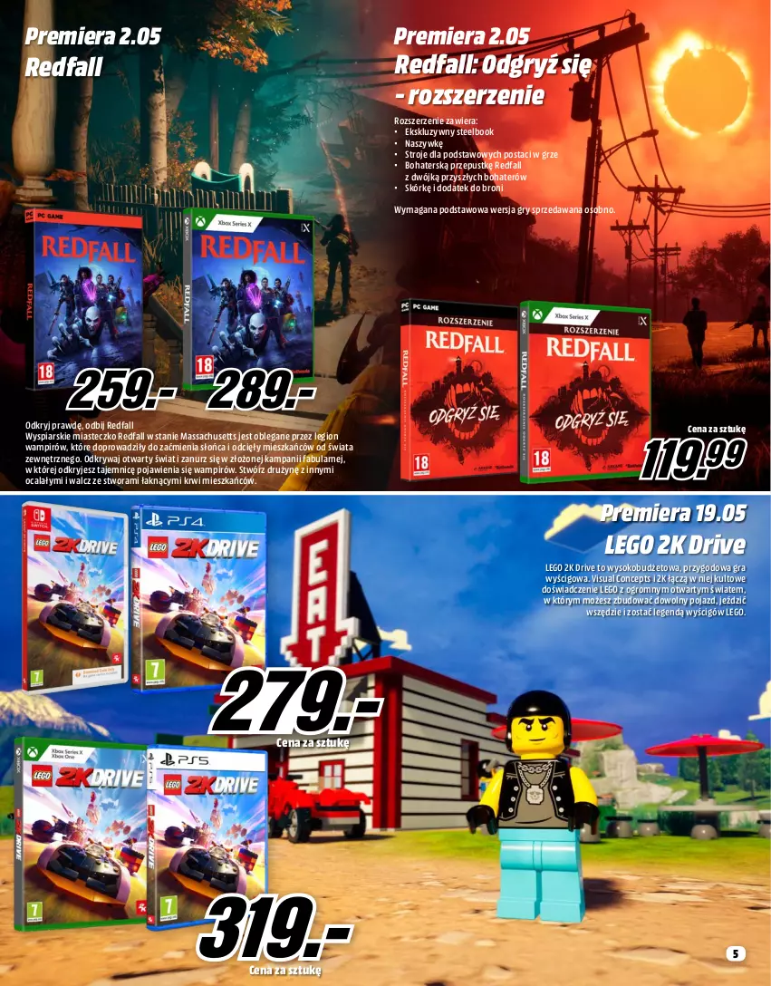 Gazetka promocyjna Media Markt - Gazetka Media Markt - ważna 01.05 do 31.05.2023 - strona 5 - produkty: Fa, Gra, Gry, LEGO, Pojazd, Sok