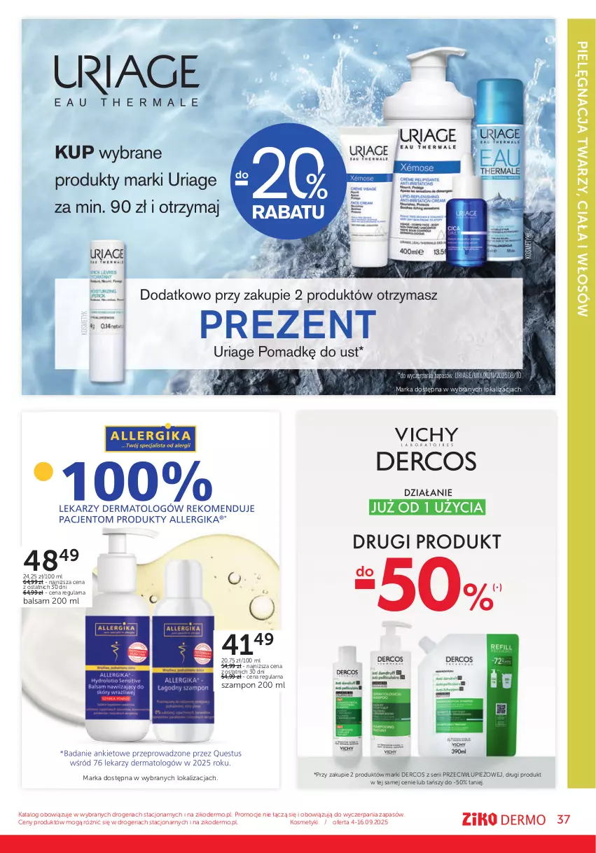 Gazetka promocyjna Ziko - Gazetka Ziko Dermo - ważna 04.09 do 16.09.2025 - strona 37 - produkty: Ser, Szampon