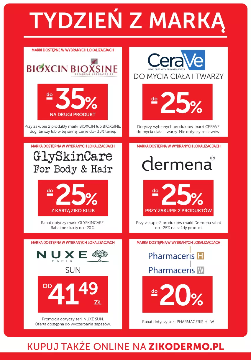 Gazetka promocyjna Ziko - Gazetka Ziko Dermo - ważna 04.09 do 16.09.2025 - strona 38 - produkty: Acer, Bioderma, Biovax, Body, CeraVe, Dermena, Nuxe, Oillan, Pharmaceris, Ser