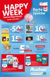 Gazetka promocyjna Auchan - Skarbonka #34 - Gazetka - ważna od 01.09 do 01.09.2021 - strona 1 - produkty: Ludwik, Pur, Purina, Tusz, Odplamiacz, Logitech, LG, Fa