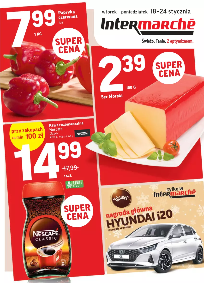 Gazetka promocyjna Intermarche - ważna 18.01 do 24.01.2022 - strona 1 - produkty: Kawa, Papryka