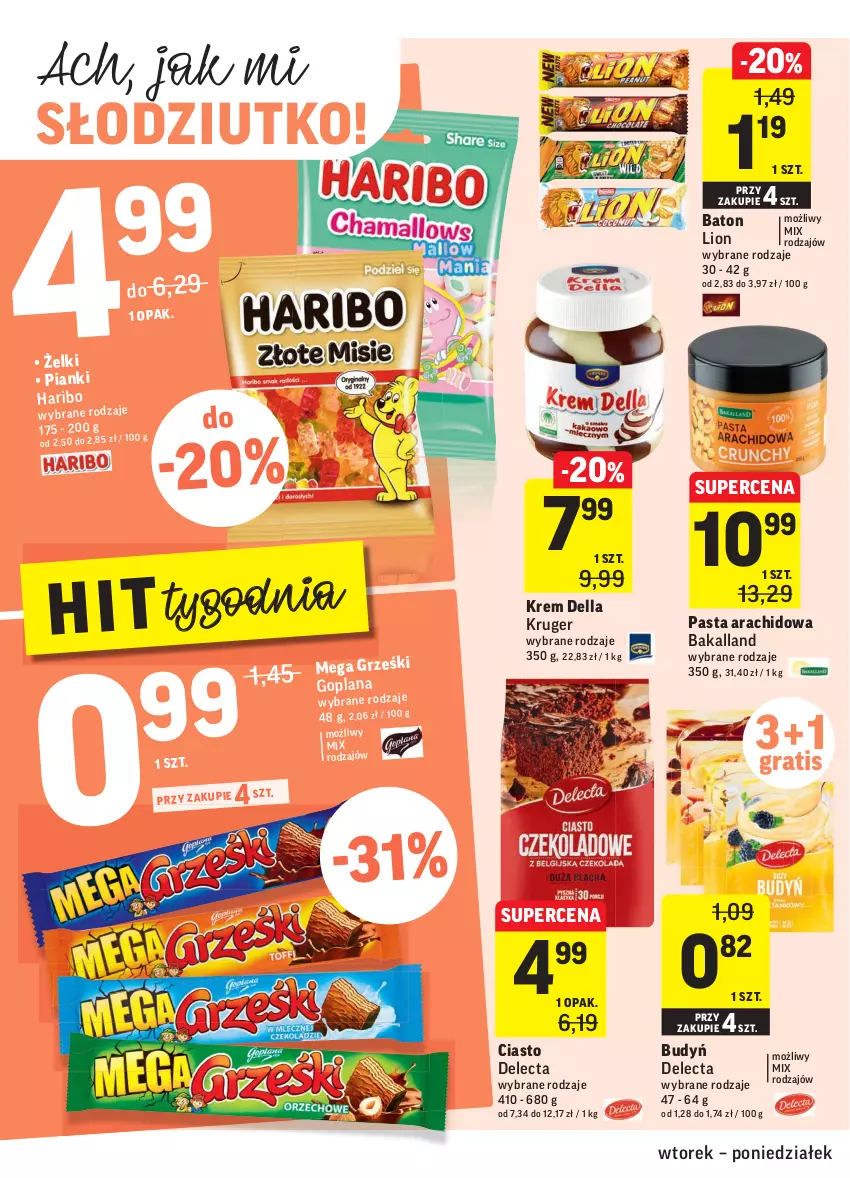 Gazetka promocyjna Intermarche - ważna 18.01 do 24.01.2022 - strona 30 - produkty: Bakalland, Baton, Budyń, Delecta, Dell, Goplana, Gra, Grześki, Haribo, LANA, Lion