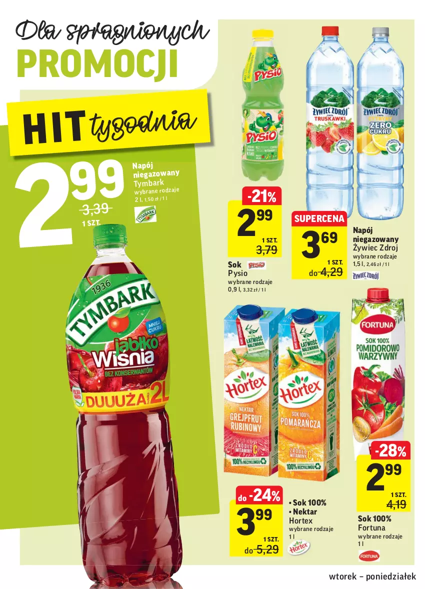 Gazetka promocyjna Intermarche - ważna 18.01 do 24.01.2022 - strona 34 - produkty: Fortuna, Hortex, Napój, Napój niegazowany, Nektar, Sok, Tymbark