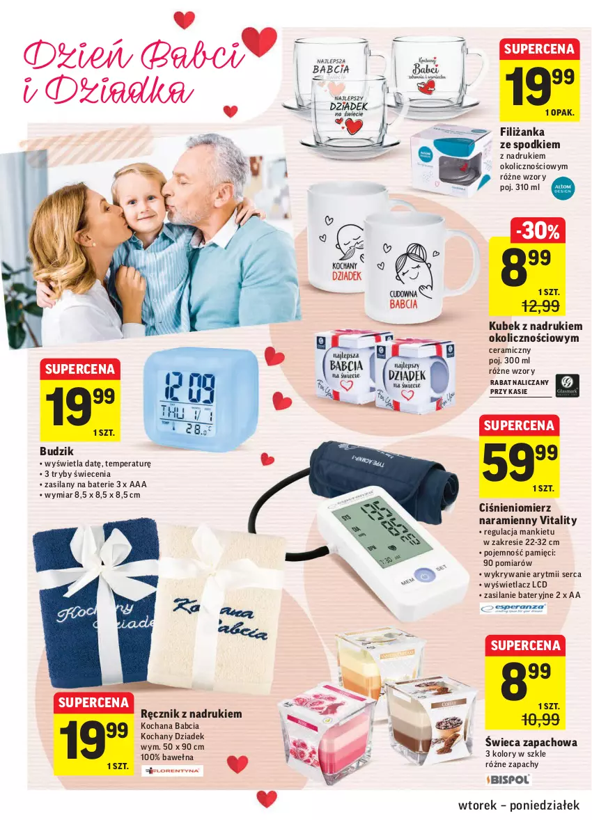 Gazetka promocyjna Intermarche - ważna 18.01 do 24.01.2022 - strona 4 - produkty: Budzik, Ciśnieniomierz, Filiżanka, Koc, Kubek, Ręcznik, Ser, Silan, Wełna