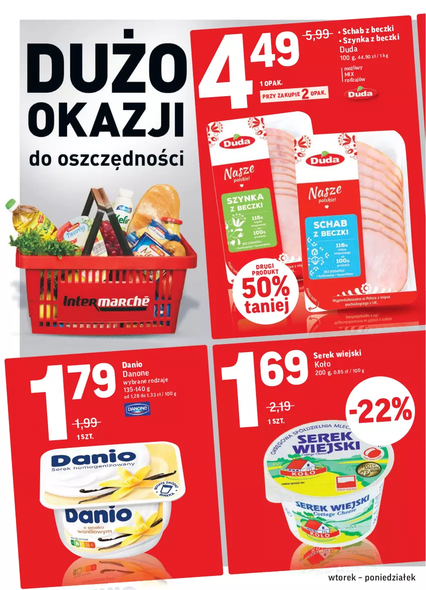 Gazetka promocyjna Intermarche - ważna 18.01 do 24.01.2022 - strona 6 - produkty: Danio, Danone, Duda, Ser, Serek, Serek wiejski