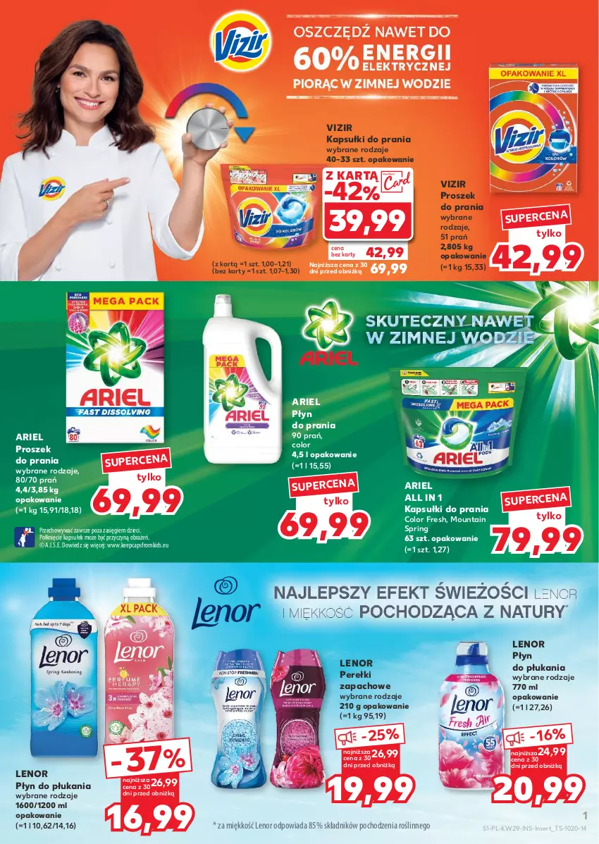 Gazetka promocyjna Kaufland - Kaufland - ważna 18.07 do 24.07.2024 - strona 1 - produkty: Ariel, Dzieci, Kapsułki do prania, Lenor, Perełki zapachowe, Płyn do płukania, Płyn do prania, Proszek do prania, Ser, Vizir