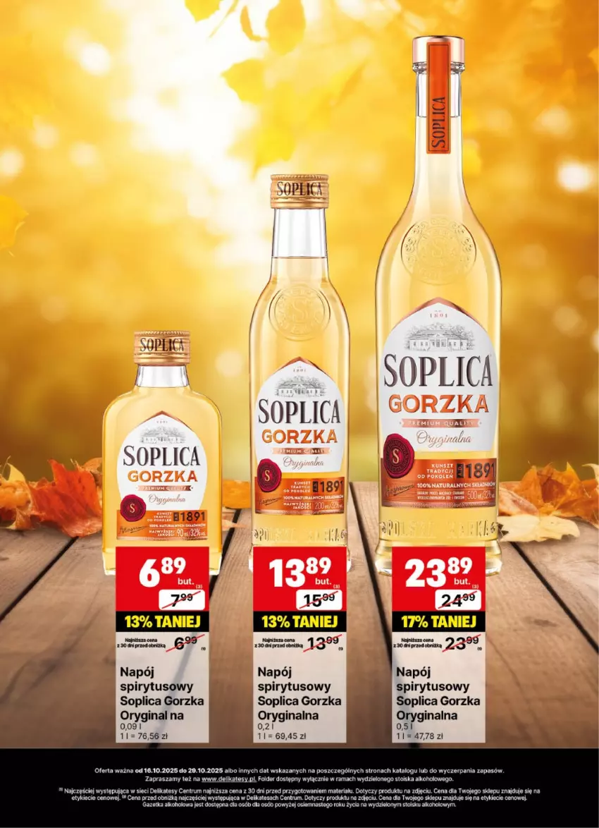 Gazetka promocyjna Delikatesy Centrum - Delibarek DC42-DC43 - ważna 16.10 do 29.10.2025 - strona 18 - produkty: Gin, Napój, Rama, Rum, Soplica