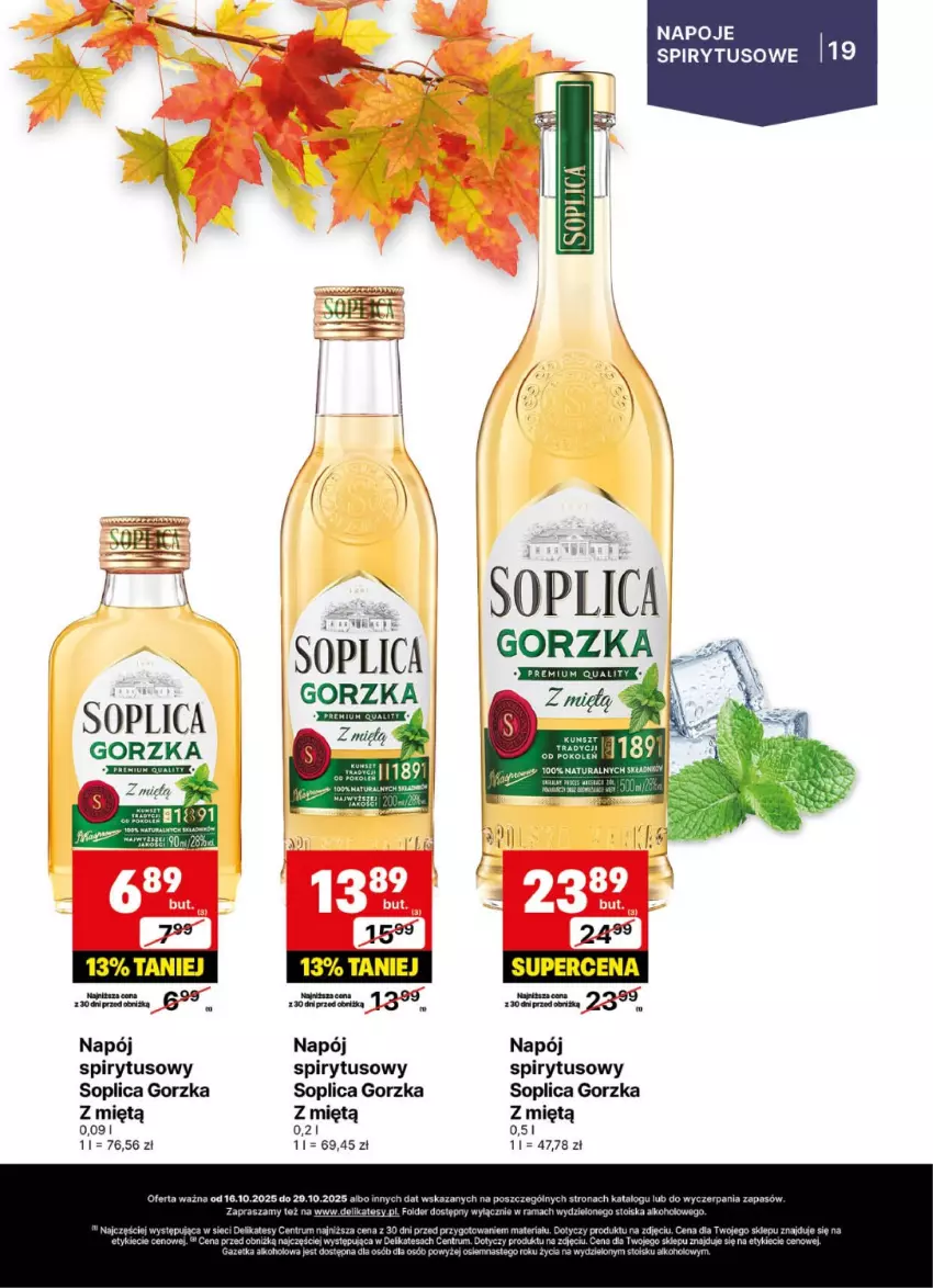Gazetka promocyjna Delikatesy Centrum - Delibarek DC42-DC43 - ważna 16.10 do 29.10.2025 - strona 19 - produkty: Napój, Napoje, Rama, Rum, Soplica
