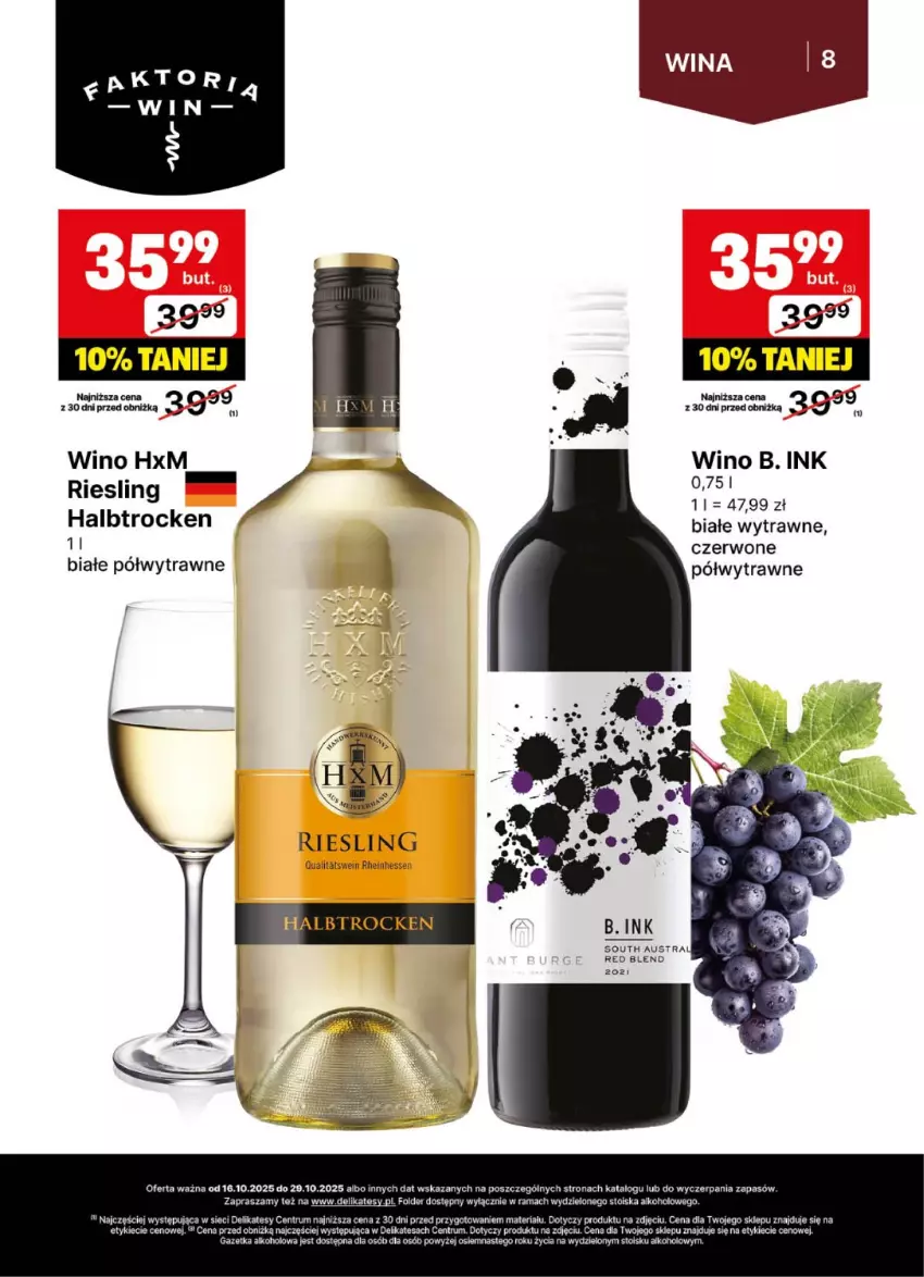 Gazetka promocyjna Delikatesy Centrum - Delibarek DC42-DC43 - ważna 16.10 do 29.10.2025 - strona 8 - produkty: Rama, Rum, Wino
