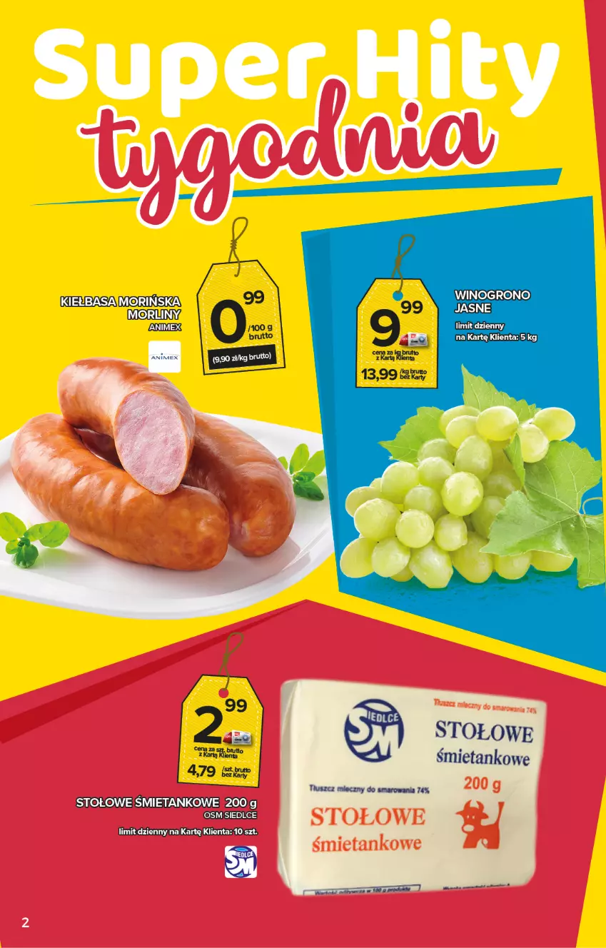 Gazetka promocyjna Topaz - Gazetka - ważna 24.06 do 30.06.2021 - strona 2 - produkty: Kiełbasa, Miecz, Wino