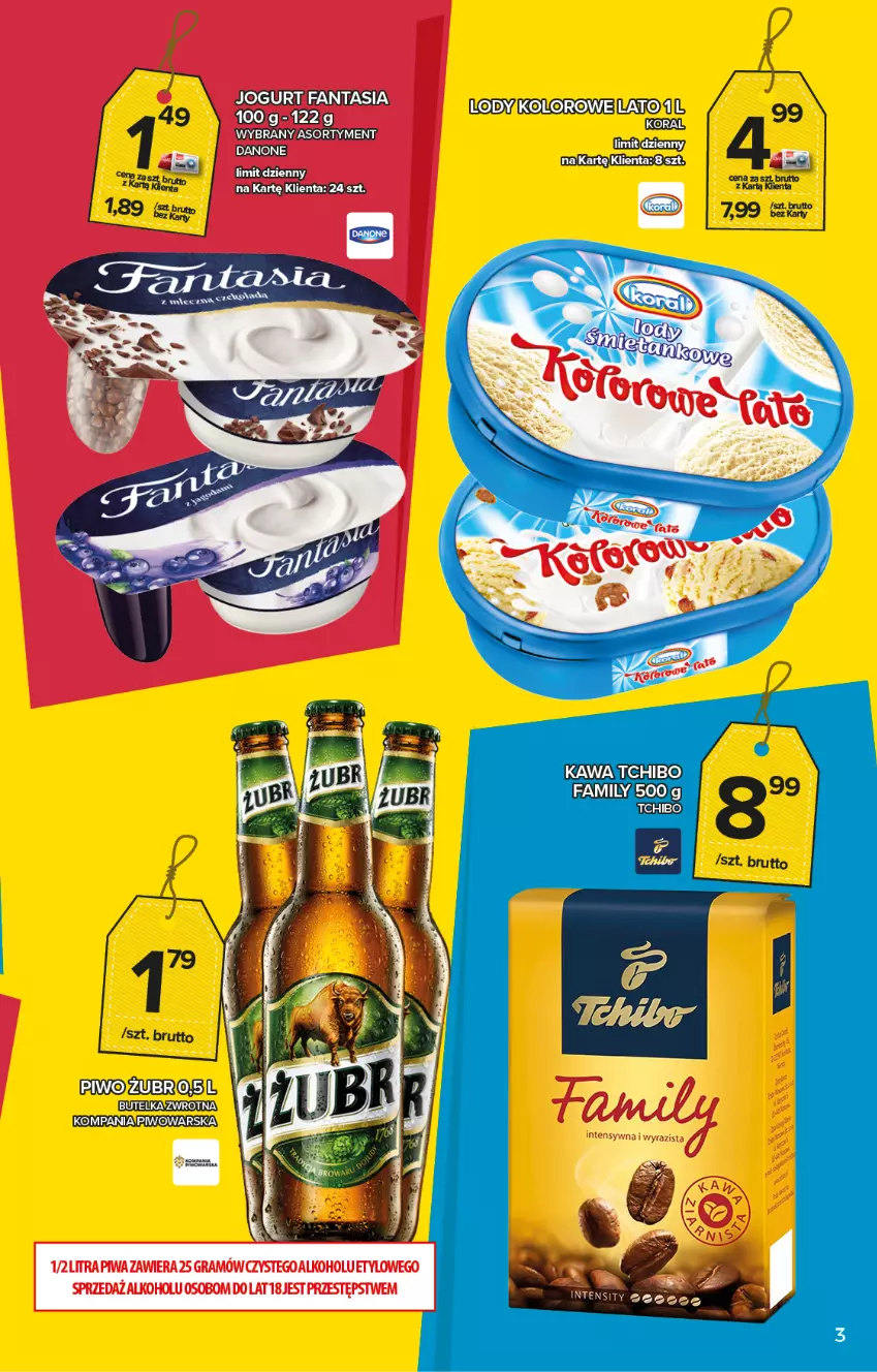 Gazetka promocyjna Topaz - Gazetka - ważna 24.06 do 30.06.2021 - strona 3 - produkty: Danone, Fa, Fanta, Gra, Jogurt, Kawa, Lody, Piwa, Piwo, Tchibo, Tchibo Family