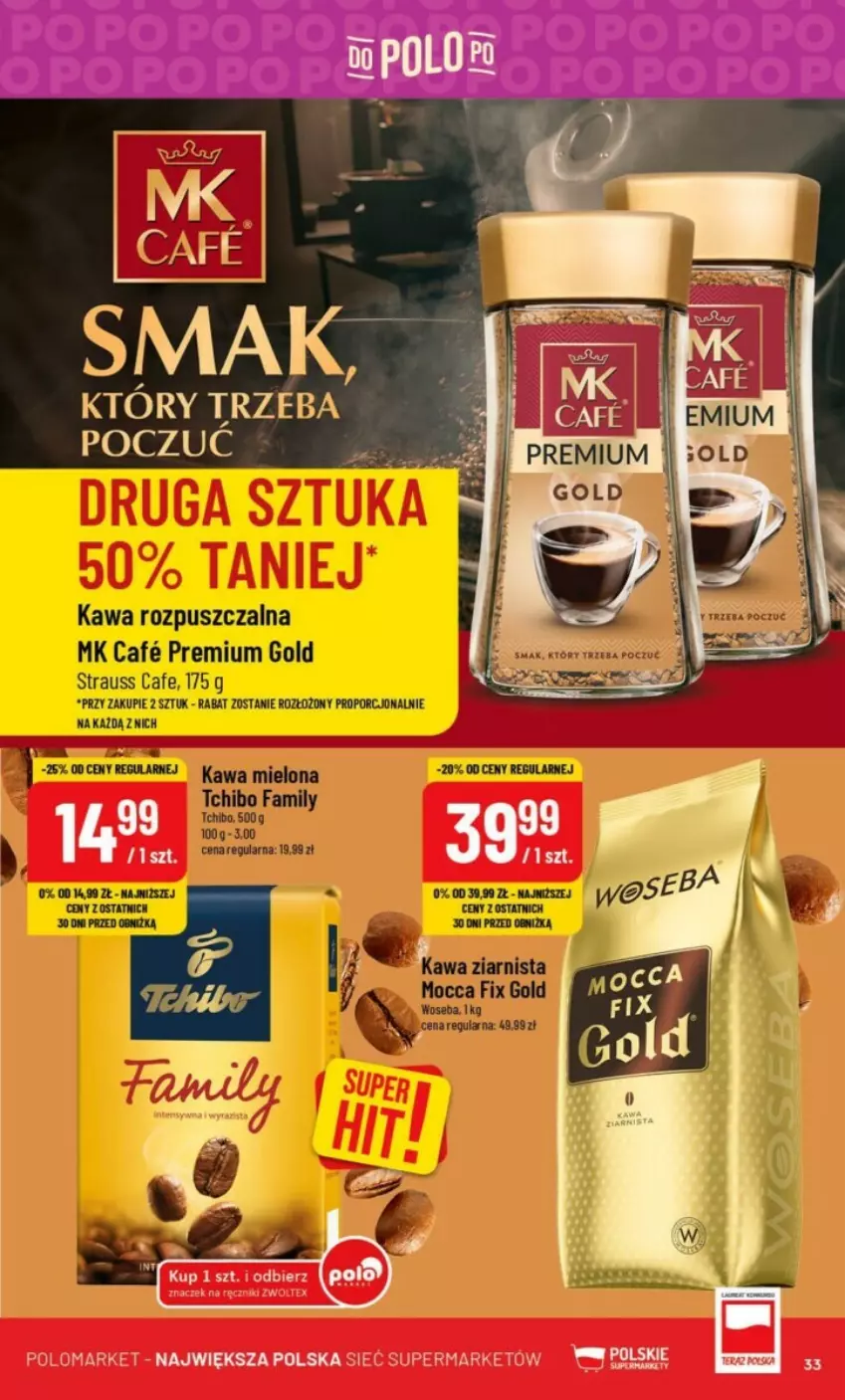 Gazetka promocyjna PoloMarket - ważna 27.09 do 03.10.2023 - strona 27 - produkty: Fa, Kawa, Kawa mielona, Kawa rozpuszczalna, Kawa ziarnista, Mocca Fix Gold, Por, Tchibo, Tchibo Family, Woseba