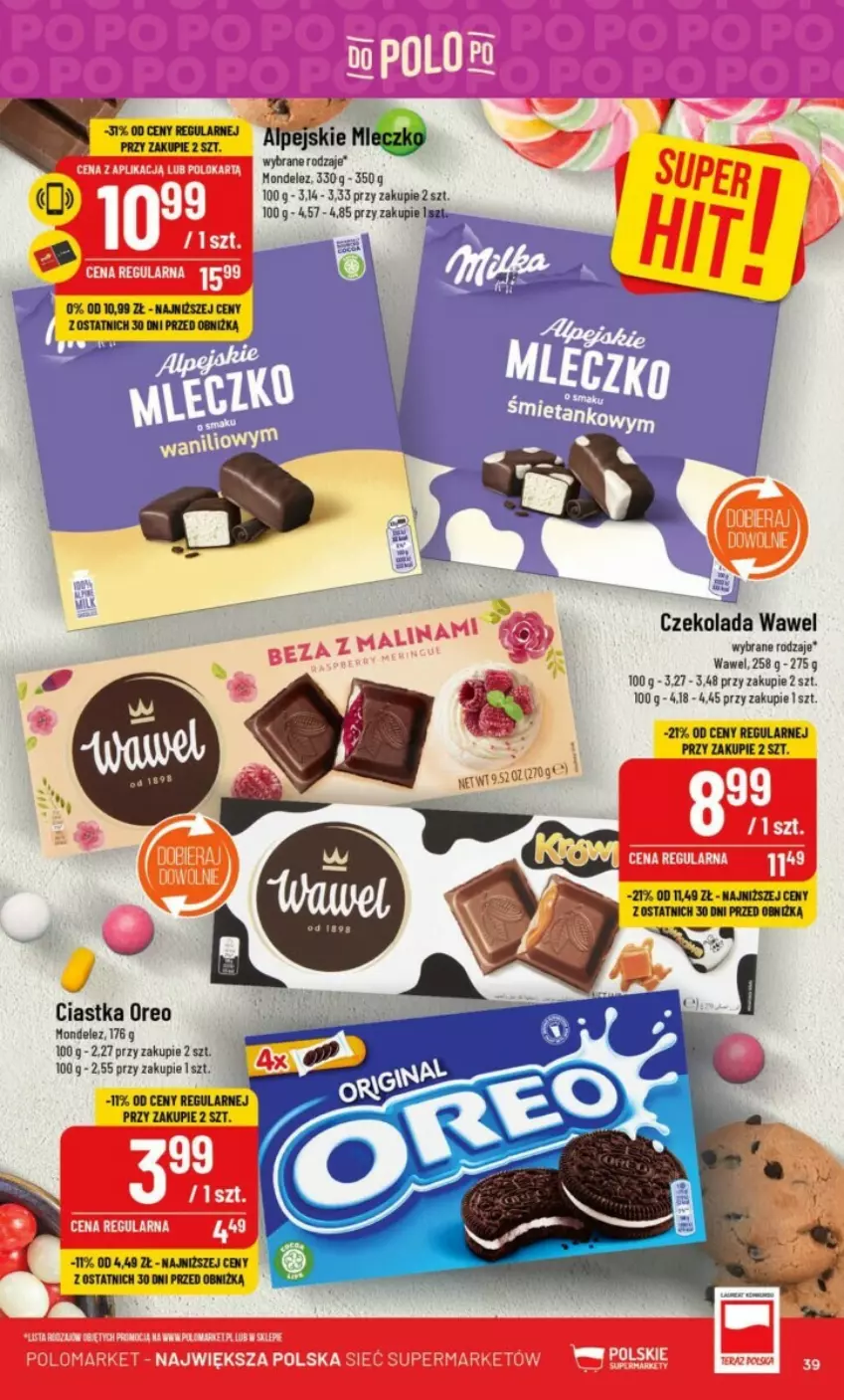 Gazetka promocyjna PoloMarket - ważna 27.09 do 03.10.2023 - strona 33 - produkty: Ciastka, Czekolada, HP, Miecz, Oreo, Wawel