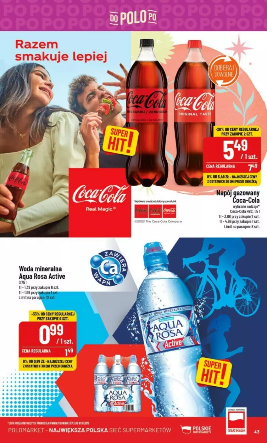 Gazetka promocyjna PoloMarket - ważna 27.09 do 03.10.2023 - strona 38 - produkty: Coca-Cola, Napój, Napój gazowany, Woda, Woda mineralna