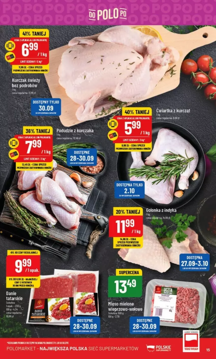 Gazetka promocyjna PoloMarket - ważna 27.09 do 03.10.2023 - strona 7 - produkty: Bosch, Kurczak, LANA, Mięso, Mięso mielone, Podudzie z kurczaka, Sok, Sokołów, Szal