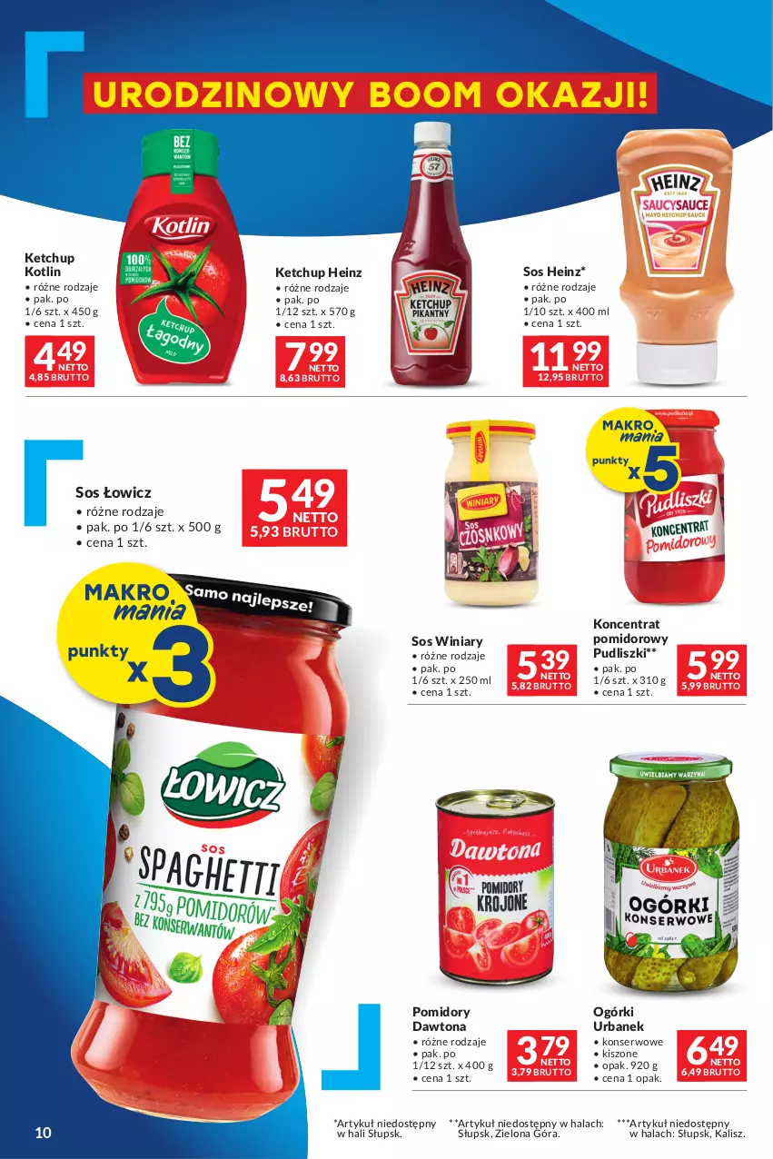 Gazetka promocyjna Makro - Oferta dla Twojego biznesu - oferta z alkoholem - ważna 20.02 do 04.03.2024 - strona 10 - produkty: Dawtona, Heinz, Ketchup, Koncentrat pomidorowy, Kotlin, Pomidory, Pudliszki, Ser, Sos, Winiary