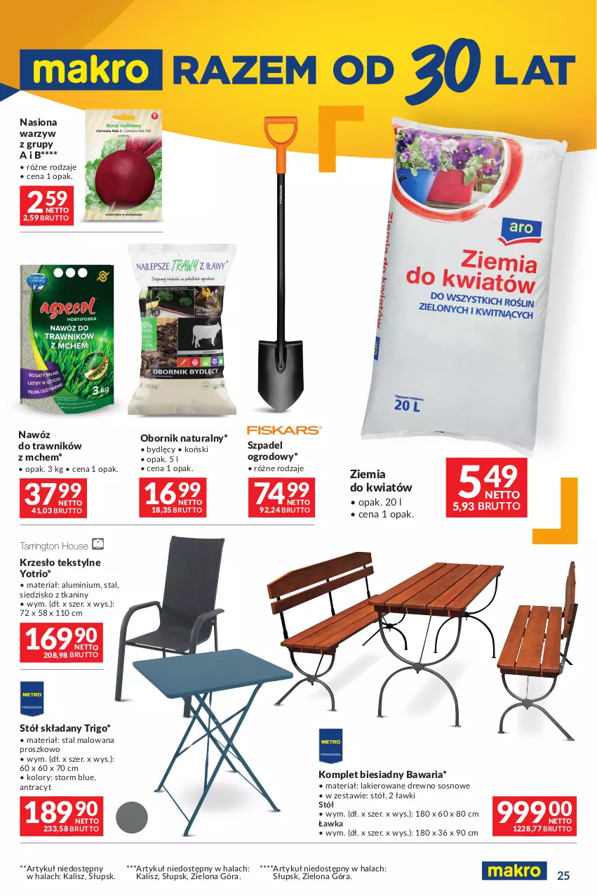 Gazetka promocyjna Makro - Oferta dla Twojego biznesu - oferta z alkoholem - ważna 20.02 do 04.03.2024 - strona 25 - produkty: Krzesło, Lakier, Nawóz, Siedzisko, Sos, Stół