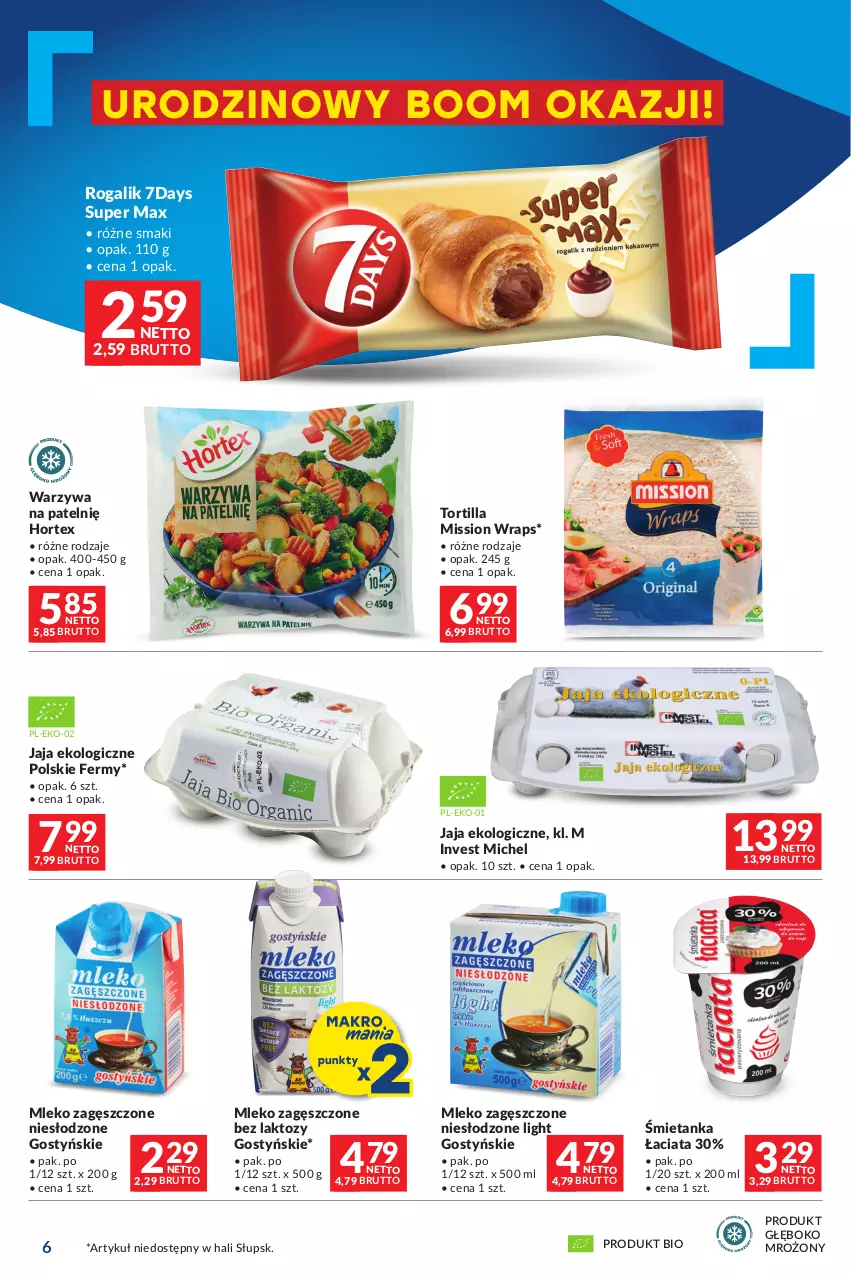 Gazetka promocyjna Makro - Oferta dla Twojego biznesu - oferta z alkoholem - ważna 20.02 do 04.03.2024 - strona 6 - produkty: Hortex, Jaja, Mleko, Mleko zagęszczone, Rogal, Tortilla, Warzywa