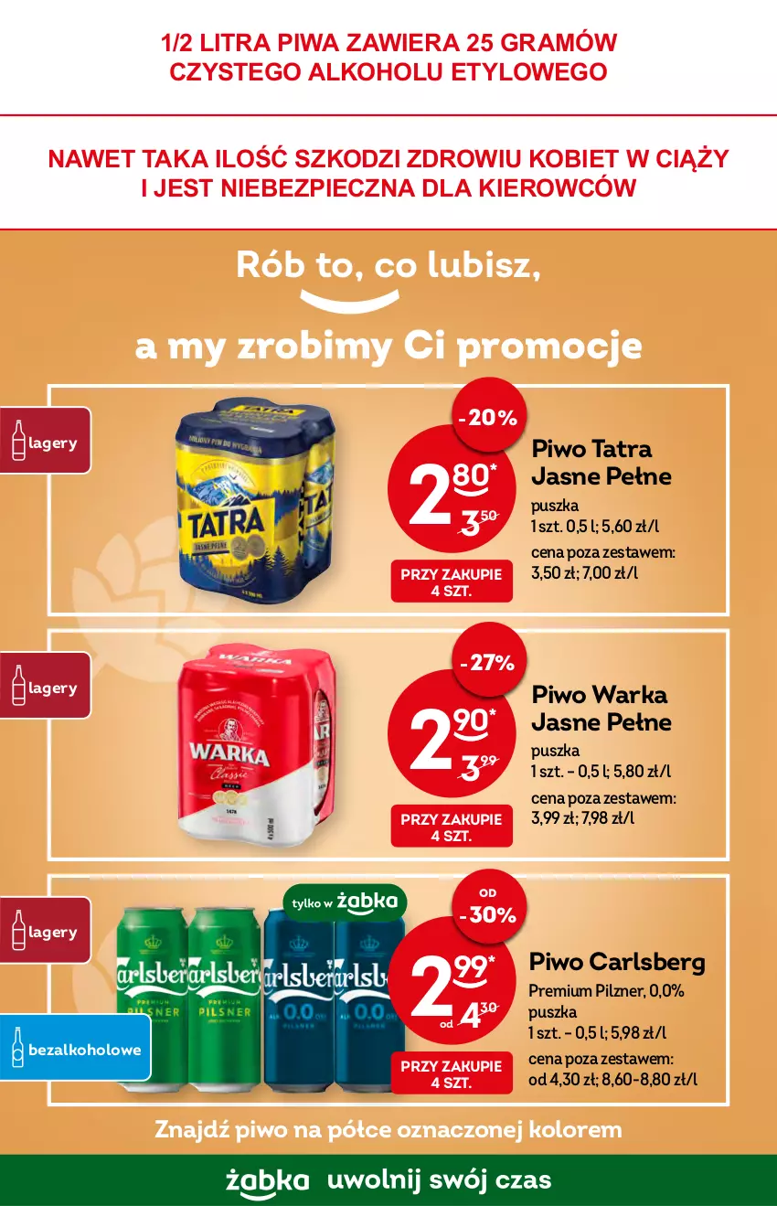 Gazetka promocyjna Żabka - ważna 19.10 do 25.10.2022 - strona 14 - produkty: Carlsberg, Gra, Piec, Piwa, Piwo, Tatra, Warka