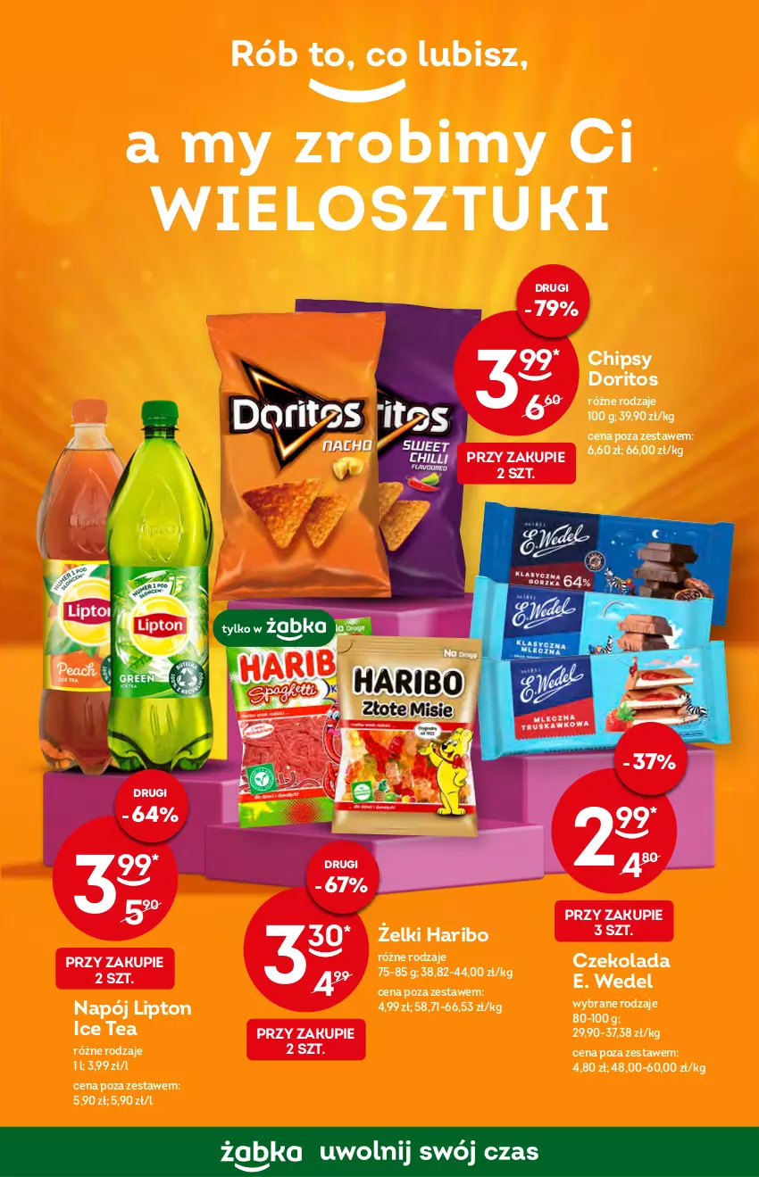 Gazetka promocyjna Żabka - ważna 19.10 do 25.10.2022 - strona 7 - produkty: Chipsy, Czekolada, E. Wedel, Haribo, Ice tea, Lipton, Napój