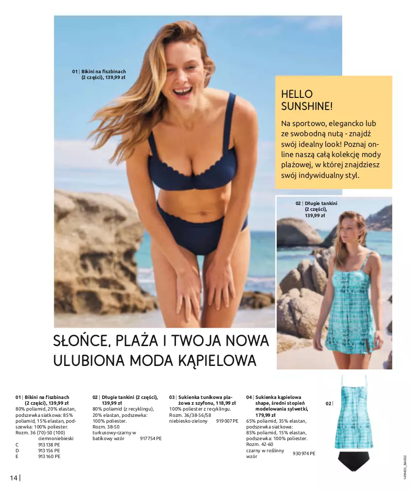 Gazetka promocyjna Bonprix - WAKACYJNE KLIMATY - ważna 13.05 do 13.08.2024 - strona 16 - produkty: Bikini, Moda, Por, Sport, Sukienka, Top