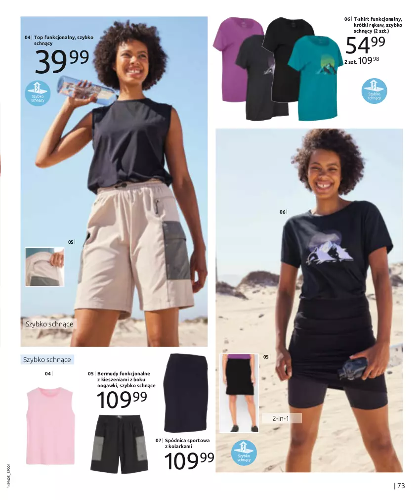 Gazetka promocyjna Bonprix - WAKACYJNE KLIMATY - ważna 13.05 do 13.08.2024 - strona 75 - produkty: Bermudy, Por, Spódnica, Sport, T-shirt, Top