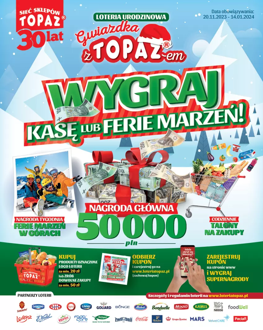 Gazetka promocyjna Topaz - Gazetka - ważna 14.12 do 20.12.2023 - strona 6 - produkty: Gra, Mars, Top, Waga