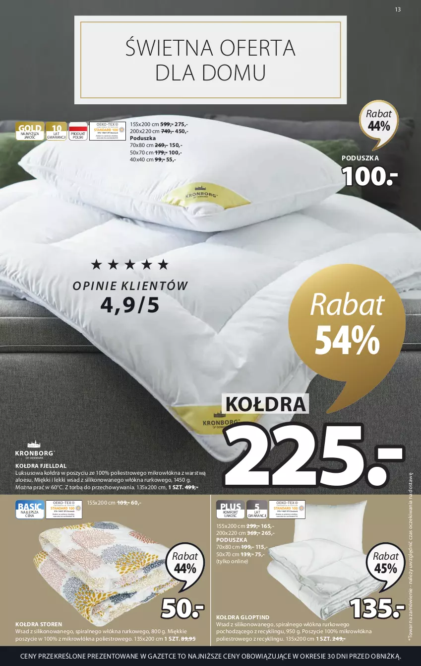 Gazetka promocyjna Jysk - Oferta tygodnia - ważna 01.02 do 07.03.2023 - strona 14 - produkty: Kołdra, Poduszka