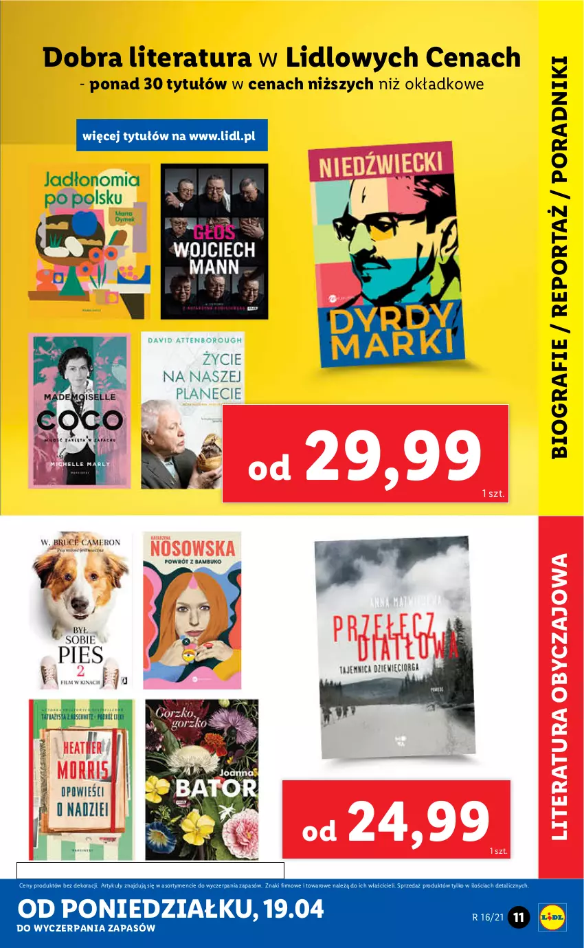 Gazetka promocyjna Lidl - GAZETKA - ważna 19.04 do 25.04.2021 - strona 11 - produkty: Gra, Literatura obyczajowa, Por, Tera