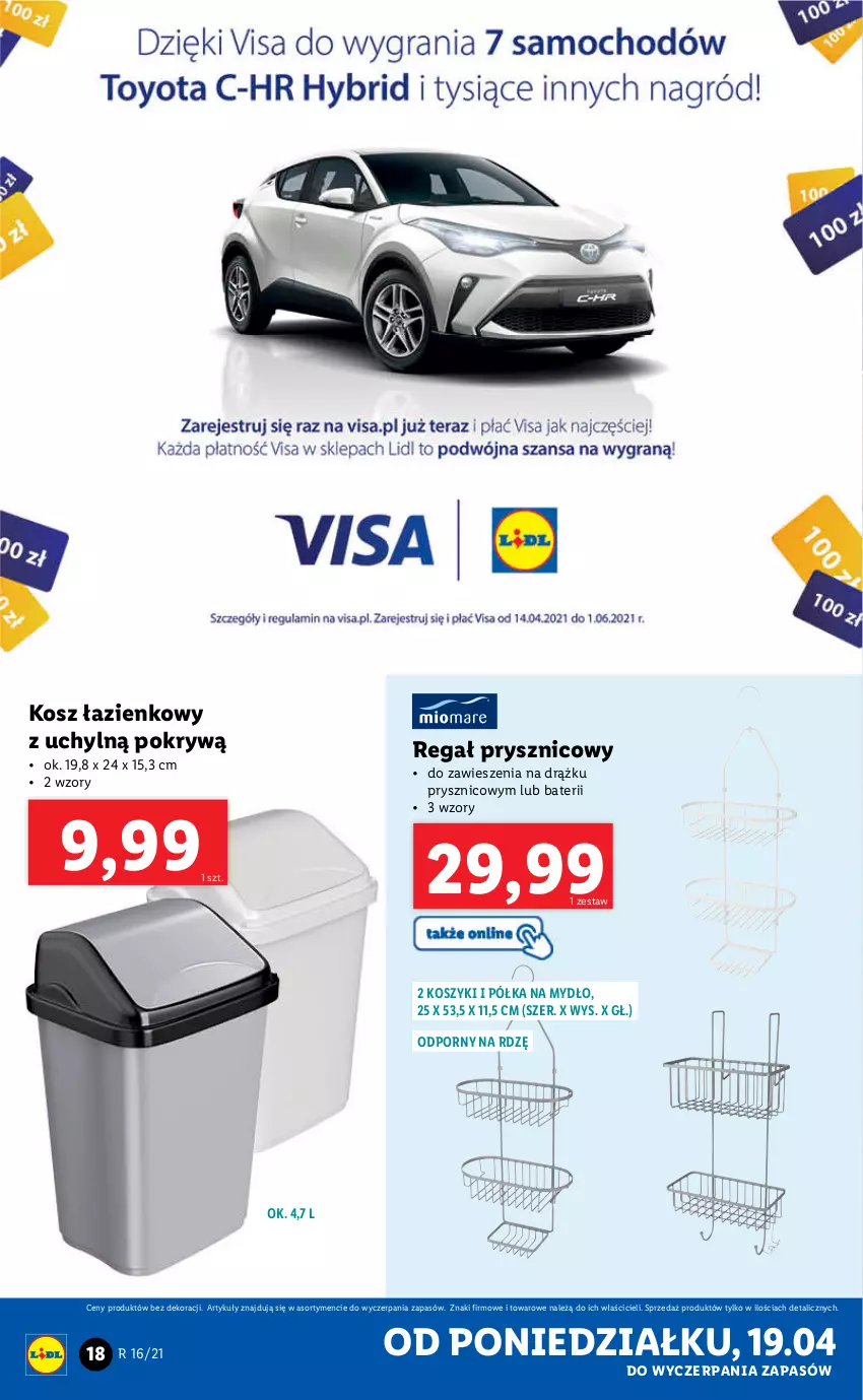 Gazetka promocyjna Lidl - GAZETKA - ważna 19.04 do 25.04.2021 - strona 18 - produkty: Kosz, Kosz łazienkowy, Mydło, Półka, Por, Regał