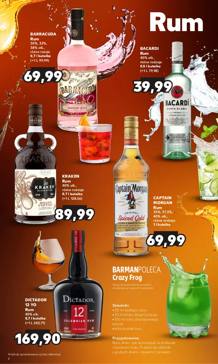 Gazetka promocyjna Kaufland - Barek Kauflandu - ważna 16.11 do 29.11.2023 - strona 7 - produkty: Ananas, Bacardi, Captain Morgan, Lanki, Likier, Rum, Sok, Stek, Tonik