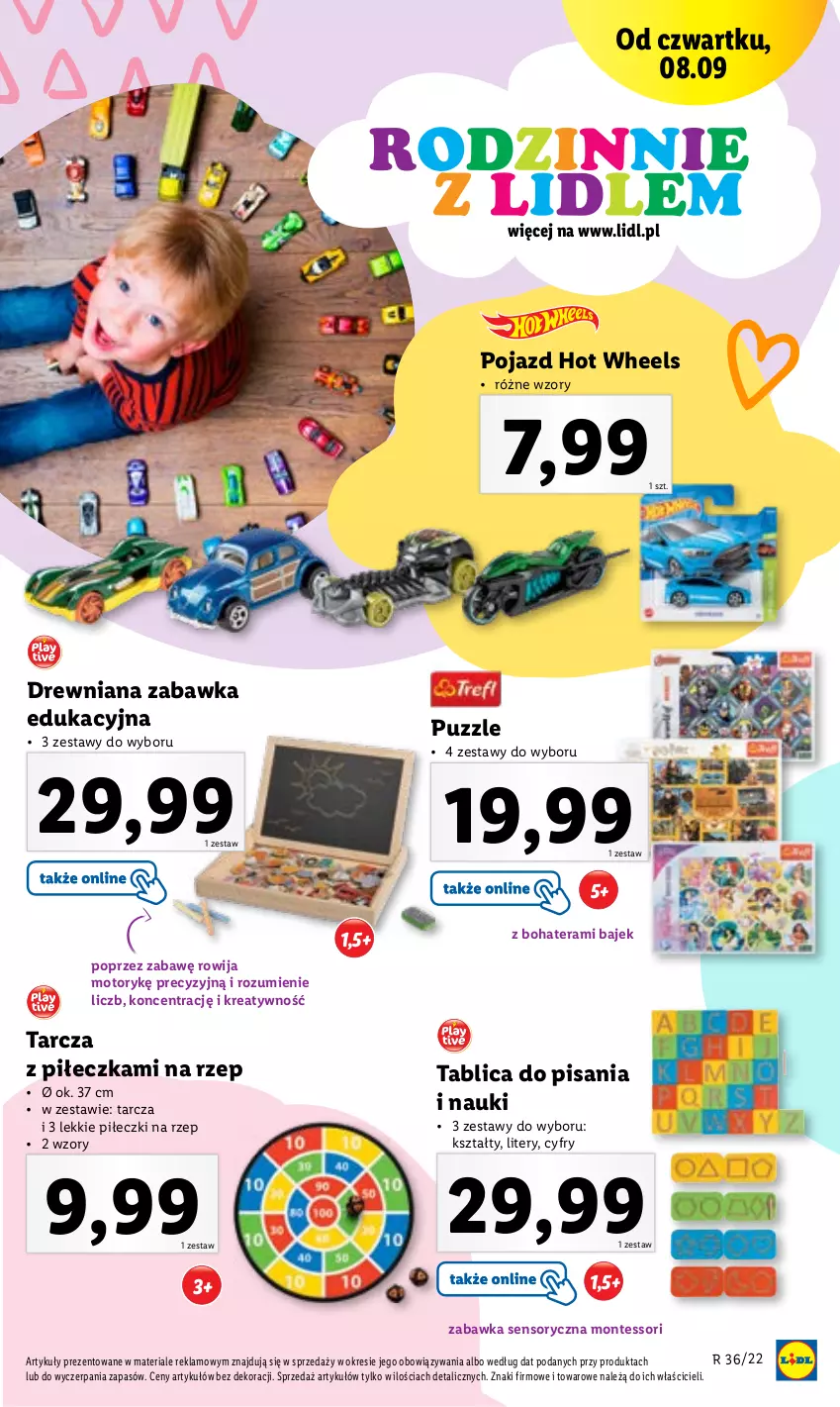 Gazetka promocyjna Lidl - GAZETKA - ważna 05.09 do 10.09.2022 - strona 33 - produkty: Hot Wheels, Monte, Pojazd, Puzzle, Tera, Zabawka