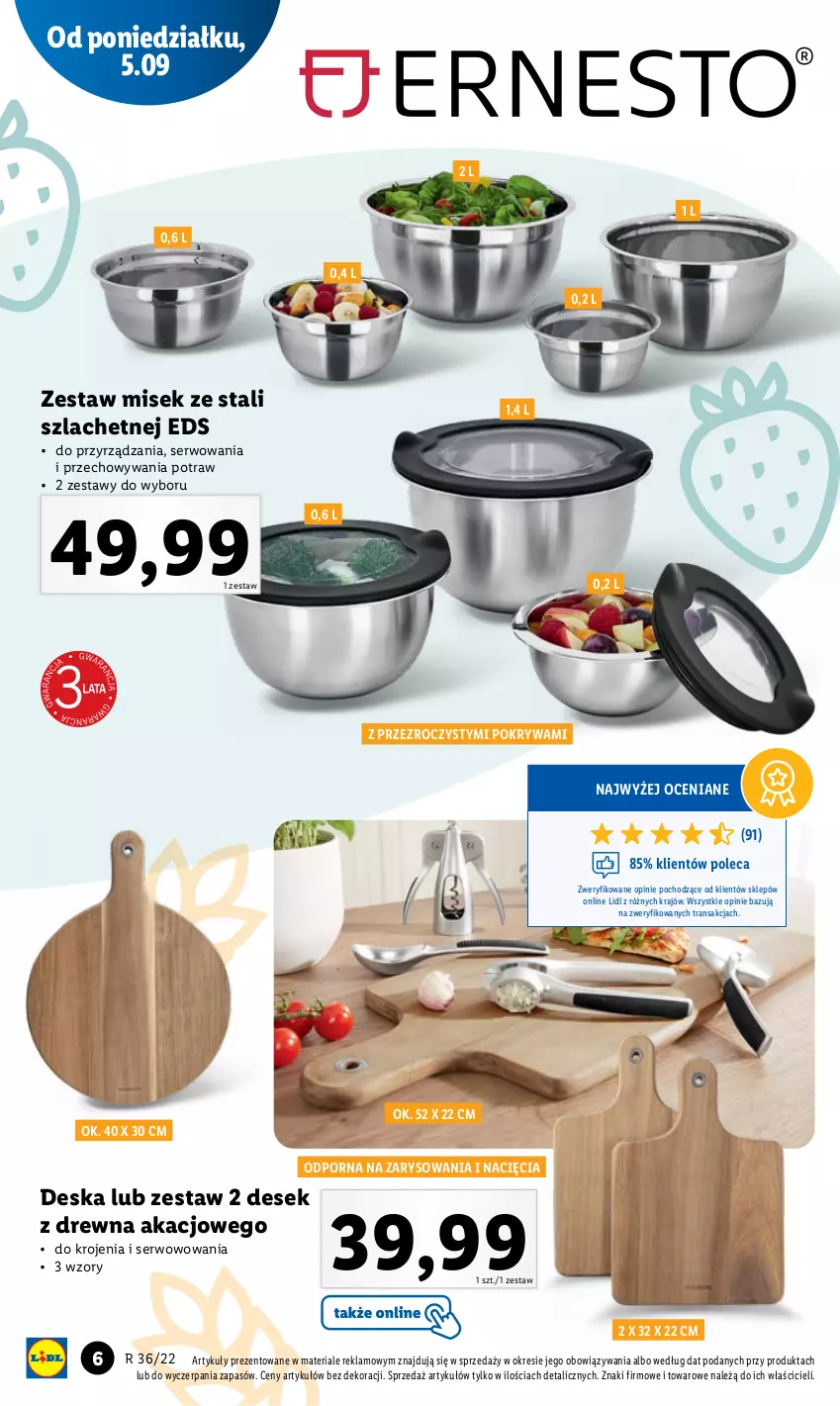 Gazetka promocyjna Lidl - GAZETKA - ważna 05.09 do 10.09.2022 - strona 6 - produkty: Pokrywa, Por, Ser, Tran