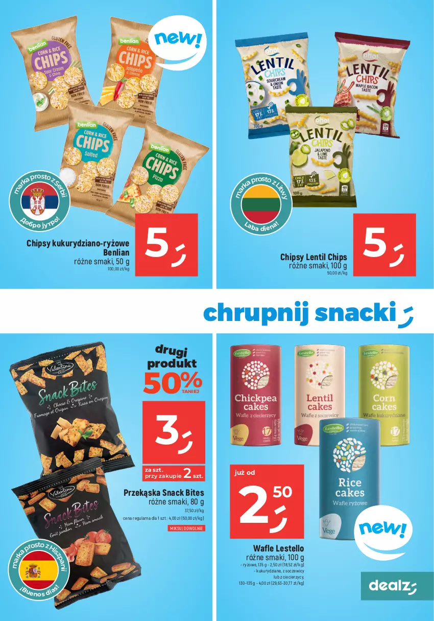 Gazetka promocyjna Dealz - MAKE A DEALZ - ważna 04.05 do 10.05.2023 - strona 5 - produkty: Chipsy, Ryż, Wafle