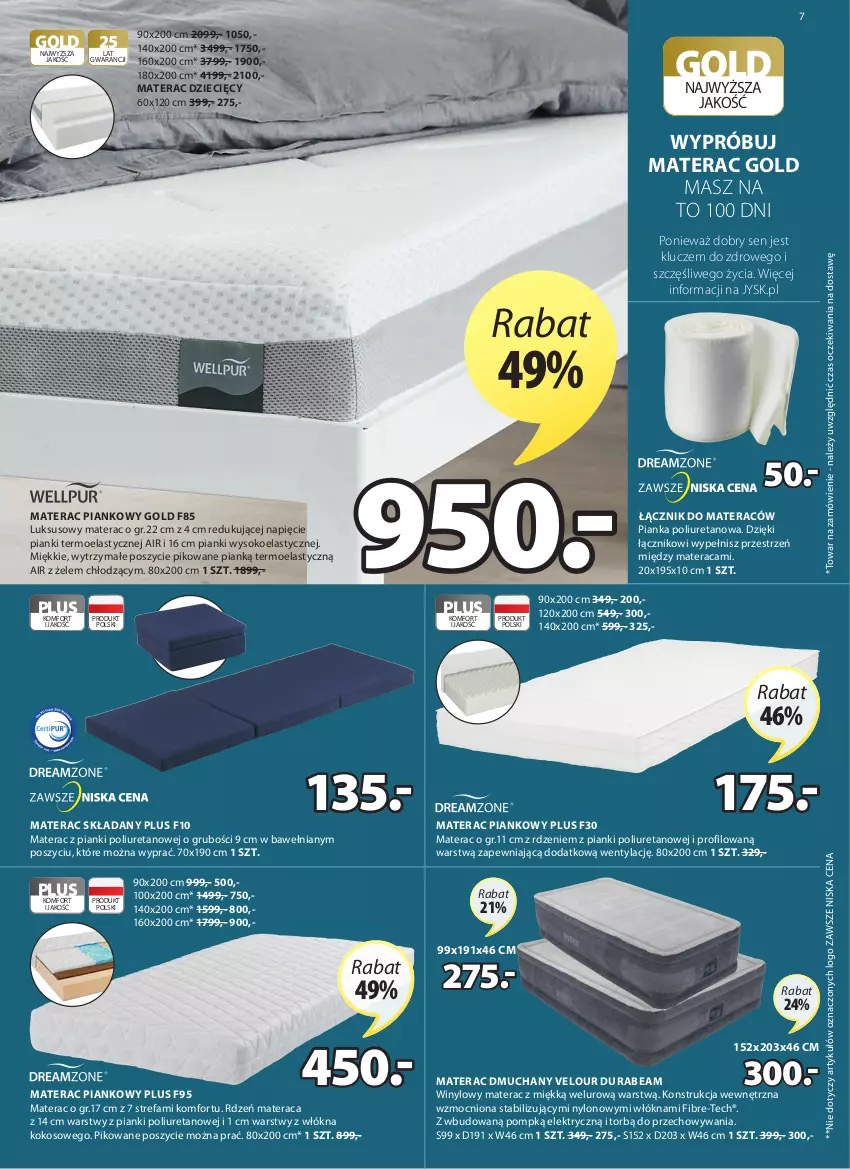 Gazetka promocyjna Jysk - Świetna Oferta - ważna 27.01 do 09.02.2021 - strona 8 - produkty: Dzieci, Fa, Kokos, Materac, Materac dmuchany, Materac piankowy, Materac składany, Sok, Tera