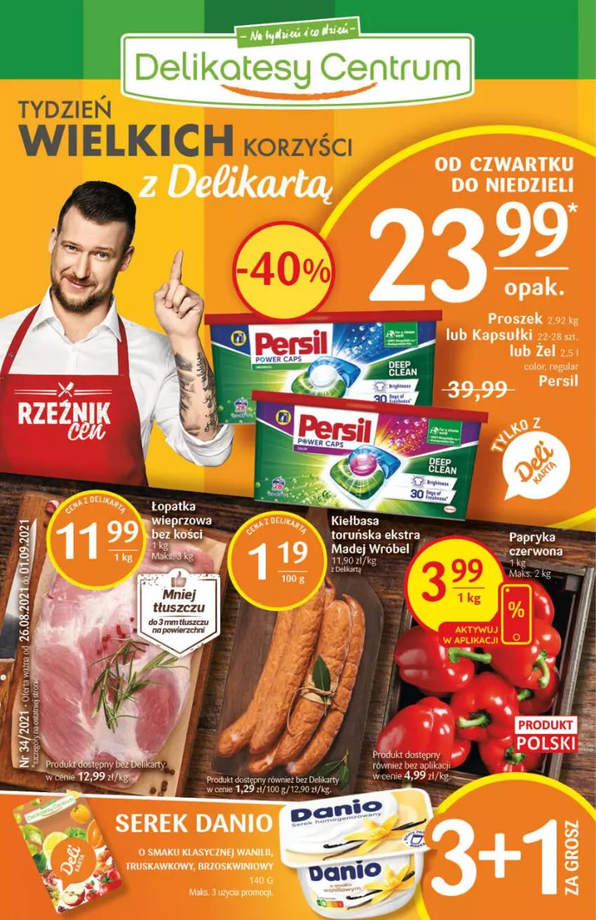 Gazetka promocyjna Delikatesy Centrum - Gazetka Delikatesy Centrum - ważna 26.08 do 01.09.2021 - strona 1 - produkty: Danio, Madej Wróbel, Papryka, Rum, Ser, Serek